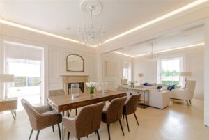 Herringbone parquet flooring