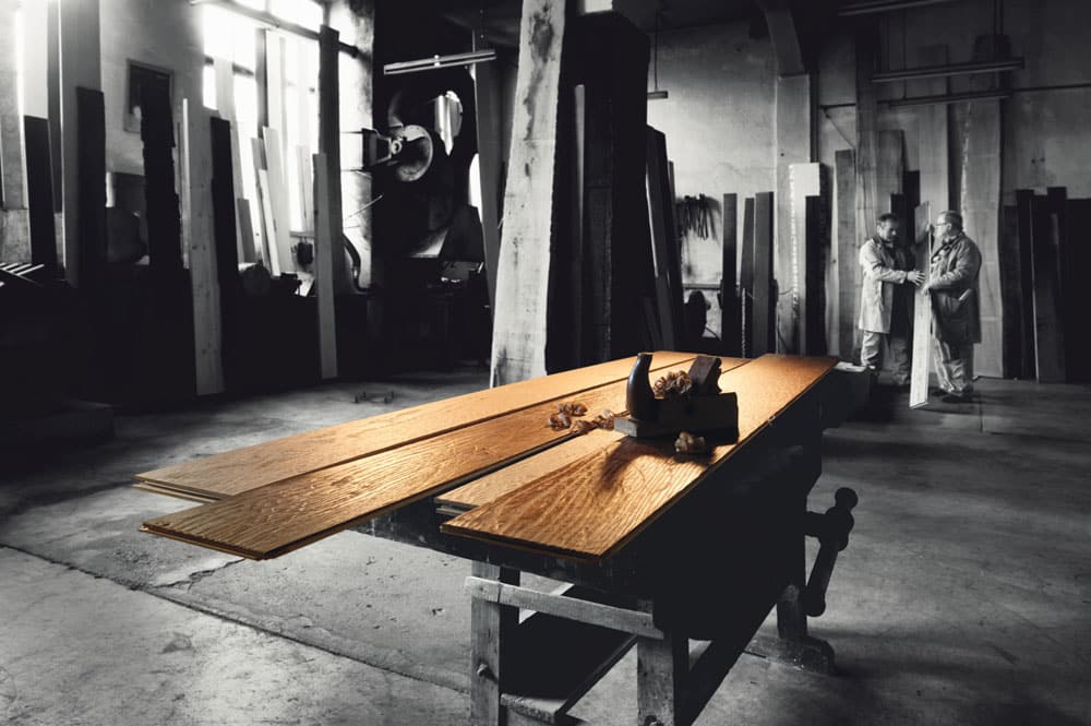 Distressed and reclaimed fine oak flooring