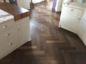 Herringbone wood flooring 