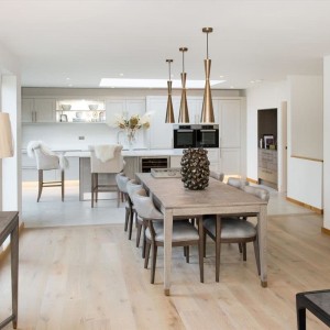Grey washed hardwood flooring