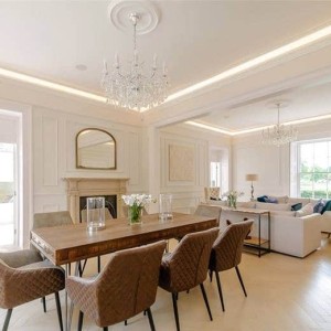 Off white engineered parquet flooring