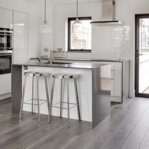 Grey engineered oak planks