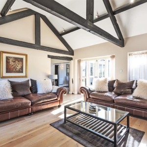 Whitewashed engineered oak flooring