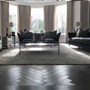 Dark parquet floors