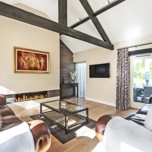 Whitewashed pale engineered oak flooring