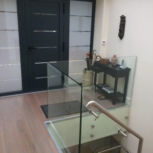 Grey wash engineered wooden floor planks