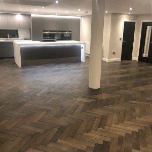 Dark engineered parquet floors