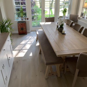 Grey wash wood flooring